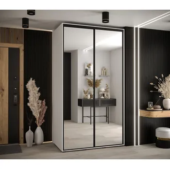 Šatní skříň Šatní skříň ASIRI 2 - 140/60 cm, bílá / černá