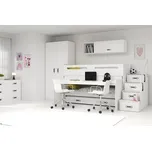 Dětská patrová postel s úložným prostorem bez matrací 80x200 IDA 1 - bílá