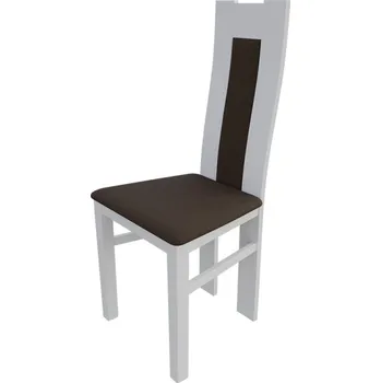 Jídelní židle Kuchyňská židle MOVILE 19 - bílá / tmavá hnědá 1