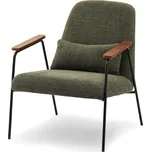 Čalouněné křeslo ENDER - zelené / ořech / černé