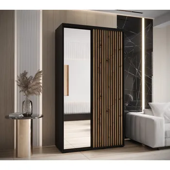 Šatní skříň Šatní skříň BAYLIN 2 - 130/45 cm, černá / dub artisan / černá