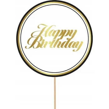 Party dekorace Zápich do dortu "Všechno nejlepší k narozeninám" Godan 20 cm