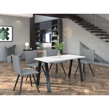 Jídelní stůl Stůl do jídelny 138x67 cm KOCIO - bílý / černý