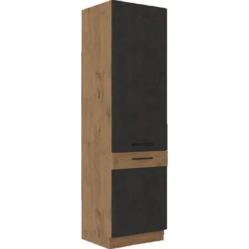 Kuchyňská linka Skříň na vestavnou lednici VANYA - šířka 60 cm, matera / dub lancelot