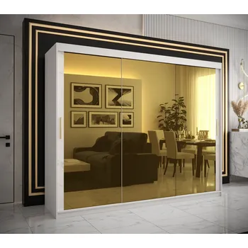 Šatní skříň VENETI MADLA 250 cm bílá