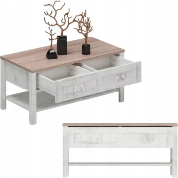 Konferenční stolek Konferenční stolek 5k Home Decor obdélníkový 90 x 45 x 42 cm bílý