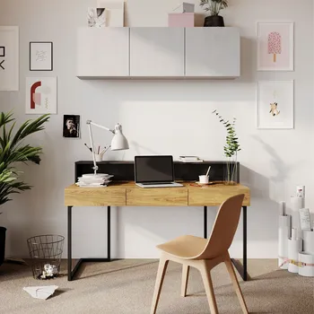 Školní nábytek Studentská sestava SONRISA 5 - ořech hickory / silk flow