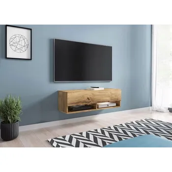 Televizní stolek Televizní stolek s LED RGB osvětlením 100 cm WILLA A - dub wotan