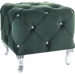 Glamour taburet BERTIN - zelený