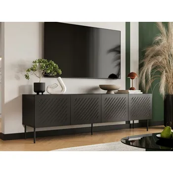 Televizní stolek Široká televizní skříňka RECARDI - matná černá