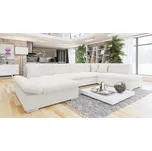 Rozkládací sedačka do U PHOENIX - bílá, levý roh