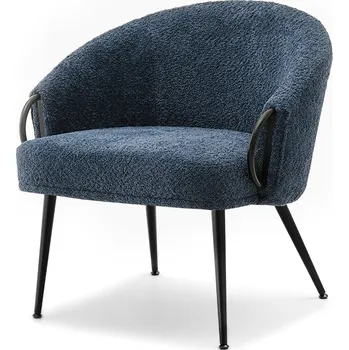Křeslo Čalouněné křeslo FINBAR - tmavě modré / černé