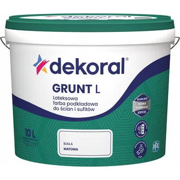 barva na zeď Dekoral Grunt L Barva latexová základní barva podklad Sněhobílá 10L