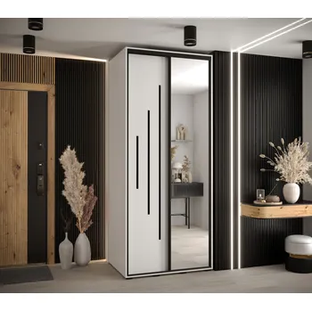 Šatní skříň Šatní skříň ASIRI 13 - 120/60 cm, bílá / černá