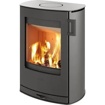 Krbová kamna Lotus Jubilee Wall závěsná černá a horní deska mastek