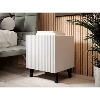 Noční stolek Set 2x noční stolek CRATO - bílý / černý