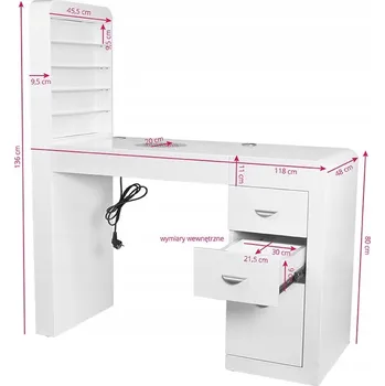 Jídelní stůl Kosmetický stolek Activeshop 132080, bílý