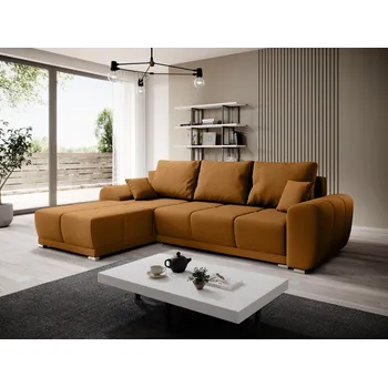 Sedací souprava Sedací souprava s úložným prostorem TALULLA - oranžová, levý roh