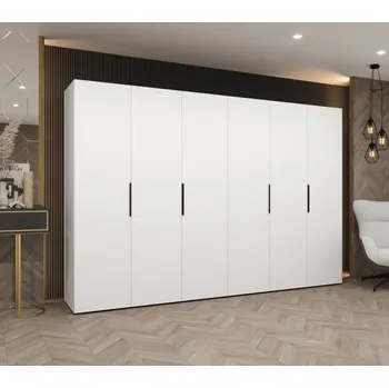 Šatní skříň Šatní skříň 300 cm TUANA - bílá / černá