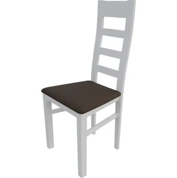 Jídelní židle Kuchyňská židle MOVILE 25 - bílá / tmavá hnědá 1