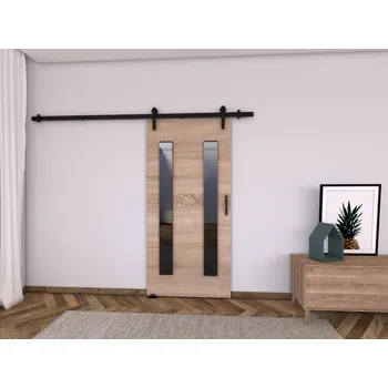 Interiérové dveře Posuvné dveře BUSHLAND 8 - 106 cm, dub sonoma