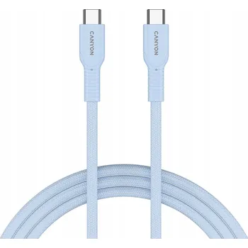 Datový kabel Kabel Canyon USB-C - USB-C 1 m modrý
