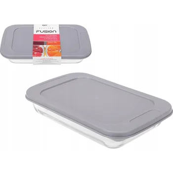 Dóza na potraviny FUSION nádoba na potraviny žáruvzdorná s víkem, plochý obdélník, 1000 ml