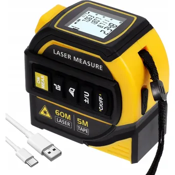 Měřící laser LASEROVÝ MĚR 3 V 1, LASEROVÝ MĚR SVINCE, PODSVÍCENÝ DISPLEJ, ODOLNÉ POUZDRO Z ABS PLASTU