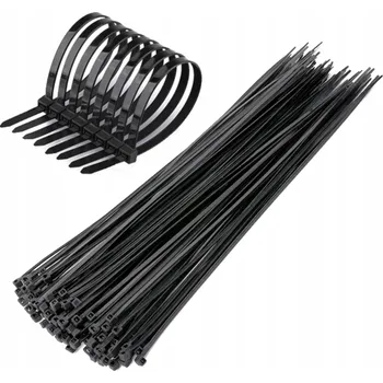 Stahovací páska 100x STAHovací PÁSKY KABELOVÉ ZIP PÁSKY STAHOVACÍ PÁSKY ODOLNÉ PEVNÉ 10x450 ČERNÉ