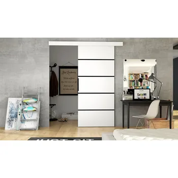 Interiérové dveře Posuvné dveře ILAS 6 - šířka 96 cm, bílé