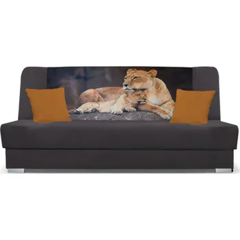 Pohovka Rozkládací pohovka BIRMA - grafitová / lvice