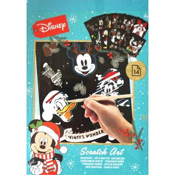vyškrabávací obrázek Vánoční kouzelný sešit se stíracími obrázky. DISNEY MICKEY A5
