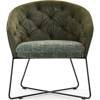 Křeslo Čalouněné křeslo MORIS - zelené / černé