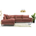 Rohová sedací souprava JACINTO - růžová, levý roh