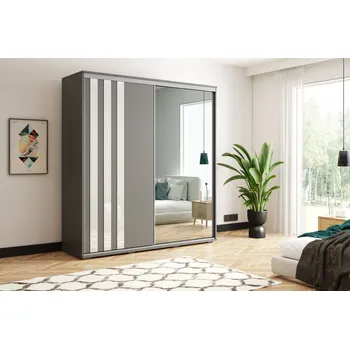 Šatní skříň Dvoudveřová šatní skříň 200/245 ELIANA - grafit