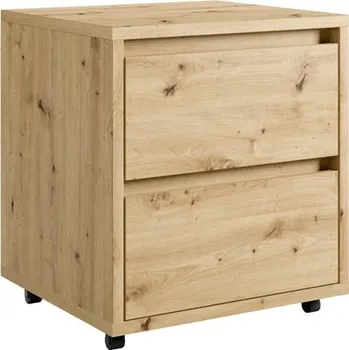 Zásuvkový kontejner Kontejner na kolečkách k psacímu stolu RUSHFORD - dub artisan