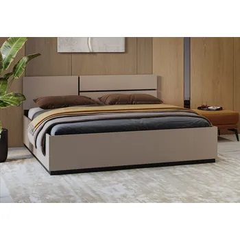 Postel Manželská postel 180x200 GLENROSE - congo / černá