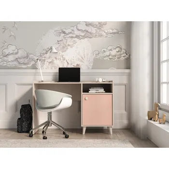 Psací stůl Psací stůl do dětského pokoje OLIVIA - béžový / růžový