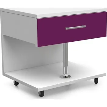 Noční stolek Noční stolek do dětského pokoje RENI - bílý / fialový