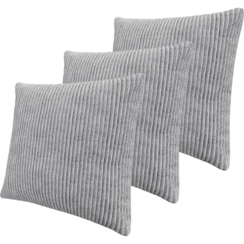 Polštář Set 3x dekorativní polštář 50x50 cm ZANE - šedý