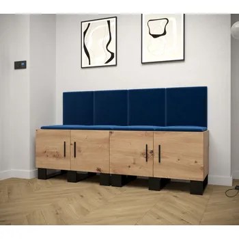 Předsíňová stěna Předsíňová sestava RUMIE 20 - dub artisan, modré panely