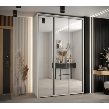 Šatní skříň Šatní skříň ASIRI 2 - 150/45 cm, bílá / stříbrná