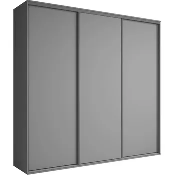 Šatní skříň Třídveřová šatní skříň 254 cm AMBOY 4 - šedá