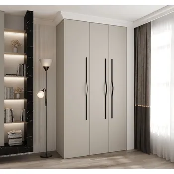 Šatní skříň Šatní skříň s policemi 130/40 LORENA 2 - kašmír / černá