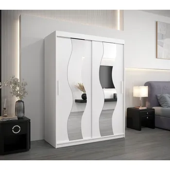 Šatní skříň Šatní skříň se zrcadly IRMA - šířka 150 cm, bílá