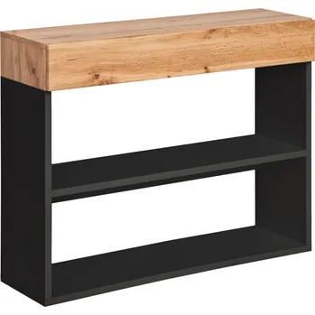 police Policový regál se šuplíkem IRA - dub wotan / černý