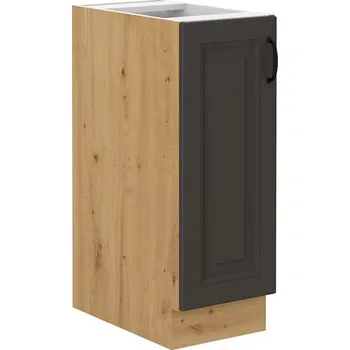 Kuchyňská linka Výsuvná skříňka SOPHIA - šířka 30 cm, tmavě šedá / dub artisan