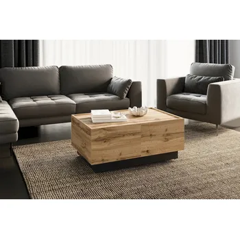 Konferenční stolek Rozkládací konferenční stolek DENALI - dub wotan / černý