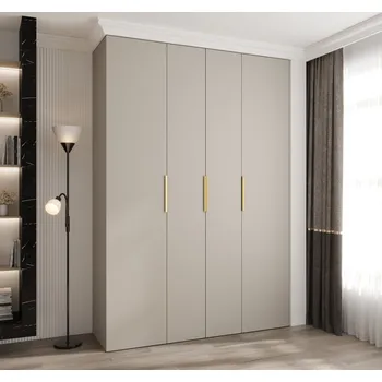 Šatní skříň Šatní skříň s policemi 170/50 LORENA 4 - kašmír / zlatá