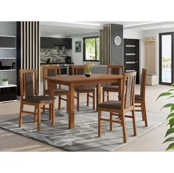 Jídelní stůl Jídelní sestava 6+1 HARDIN 3 - olše / hnědá 2